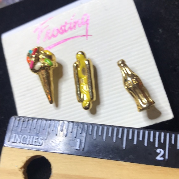 Ice cream cone, hot dog & coke pins NÉW on card - Picture 6 of 6